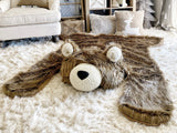 Large Brown Bear Rug for Nursery