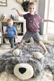 Large Gray Bear Rug