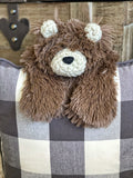 Brown Bear Lovey Security Blanket